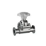 Stainless steel sanitary clamped diaphragm valve