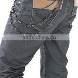 Punk Black Screw 3 Line Classic Biker Trucker Key Jean Wallet Chain thumbnail-1