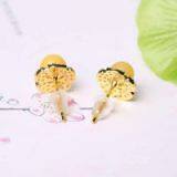 Neffly Jewelry Natural Beeswax Earrings Earrings With S925 Silver Plated k Gold Inlaid Diamond Accessories Craft thumbnail-3