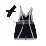 New Wholesale Knit Cotton Summer Wear Boutique Customized Baby Girl Romper thumbnail-1