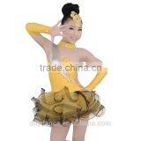 Girls Kids Ballroom Latin Competition Dress Fluffy Skirt Children Latin Dance Costumes thumbnail-4