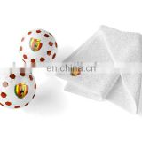 100% cotton compressed towel football shape