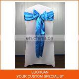 New Arrival Cheap Wedding Decorative High Quality Aqua Chair Sashes thumbnail-6