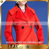 Western Suit Coat Double Breast Long Style overcoat woven wool fabric for winter overcoat