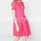 Custom label New style fashion dress linen cotton casual dress