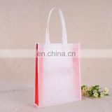 Custom design cheap non woven fabric gift bag flat bottom advertising bag with handing