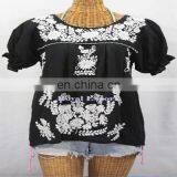 Hand Embroidered Dress Mexican Embroidery Clothing Wholesale Women's Tunic Dress thumbnail-1