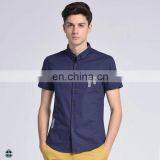 T-MSS538 Summer Custom Logo Embroidered Slim Fit Men Cotton Shirt thumbnail-1