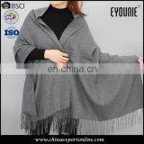 Custom Wholsale in stock ladies grey soft long cotton shawl