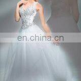 Llusion Fancy Gown With Chic Halter-Style Shimmering Wedding Gown thumbnail-2