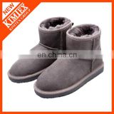 winter wool grey classical ankle snow boots