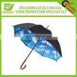 Wooden Handle Stick Pole Sky Umbrella thumbnail-1