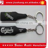 Custom Black Color Soft Rubber Pvc Keychains With Bottle Shape thumbnail-1