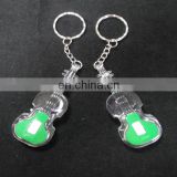 Best selling item souvenir led flashlights guitar keychain for kids