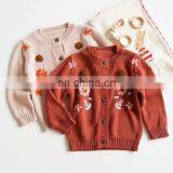 Children's Embroidery Flowers Sweater 2020 Full Sleeves Clothes Girls Sweater thumbnail-3