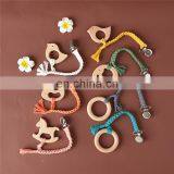 Crochet Baby Pacifier Chain Wooden Animal Baby Pacifier Clip thumbnail-3