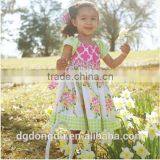 Flower Girl Dress Short Sleeve Pink Cotton Rose Heart Chiffon Ruffle Pettidress Vacation Fashion Child Dress thumbnail-1