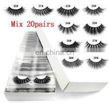 Wholesale Eyelashes 20/40/50/100Pcs 3D Mink Lashes Natural Mink Eyelashes Wholesale False 3D Makeup Magnetic False In thumbnail-3