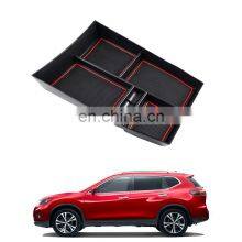 Interior Accessories Parts Silicone Armrest Rest Storage Box Center Control Console Organizer Tray For Nissan Rogue X-Trail