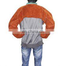 Rust Red Split Cowhide Leather Welding Cape Clothing Sleeves With Detachable Split Cow Leather Welder Apron thumbnail-5