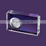 Rectangle Clear Crystal Table Clock Gifts Crystal Clock for Gift thumbnail-1