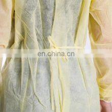 Customization pp pe Long Surgeon Gowns Disposable Workwear Yellow Isolation Gown thumbnail-4