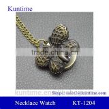 football world cup souvenirs retro fashion butterfly style necklace chain quartz pocket watch