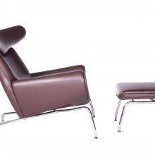 Hans J. Wegner OX Chair and Ottoman Replicas thumbnail-2