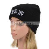 Korean Winter Warm Casual Hit-Color Letters Pattern Unisex Knit Wool Hat Cap thumbnail-3