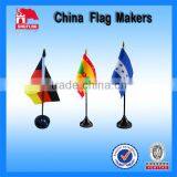 Custom Mini Table Flag With Plastic Stand