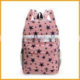 Promotional Star Printed Canvas School Cheap Backpack thumbnail-4