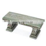 Magnesium Oxide Patio Furniture Garden Bench With Verse Inscribed on Top thumbnail-1