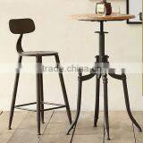 Chinese Wood Round Table With Metal Leg M002 thumbnail-1