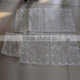 16 Pcs Sets White Flower Handmade Beaded Tablecloth Made in China