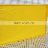 Plastic beehive frame with plastic foundation sheet