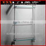 Magic Solid Brass 3 Tier Glass Shelf With Chrome Finishing for Showers thumbnail-1