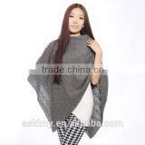 2015 High Quality Wool Knitted Poncho