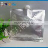 Heal Seal Aluminum Foil Liquid Stand up Pouch With Plastic Spout With Screw Cap thumbnail-2