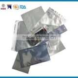 Aluminium foil bag one side clear one side foil pouch with zipper