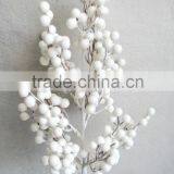 Canton fair new design 16.5" artificial snowy berry pick ornament artificial flower handmade manufacturer