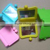 Silicone Girl's Portable Mini Cosmetic Mirror thumbnail-1