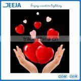 Red led heart shape decoration light/ABS material remote controlled romantic heart light