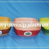 Ceramic square bowl /hand-paint bowl (113-121)