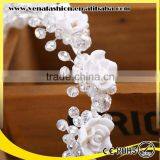 Metal Rhinestone Flower Garland Headband, Flower Adult Headbands thumbnail-2