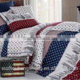 100% Cotton New Designed Most Comfortable Knitted Star Printing 4piece Sheet Set thumbnail-2