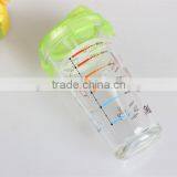 2015 China New Design Elegant Customize Tempered Glass Drinking Bottle With Multiple Cover Decal Scale thumbnail-5