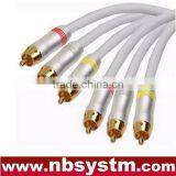 3xRCA PLUG to 3xRCA Plug Red/White/Yellow/Blue/Green