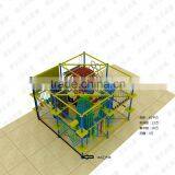 Indoor Jungle Gym Playground, Attractive Steel and Wooden Climbing Frames thumbnail-3