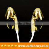 2016 new product earphone 24kt gold plated headphone