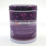 Multifunctional food grade round tin can decorative with low price